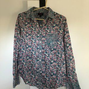 J. Crew Liberty Fabric Long Sleeve Blouse